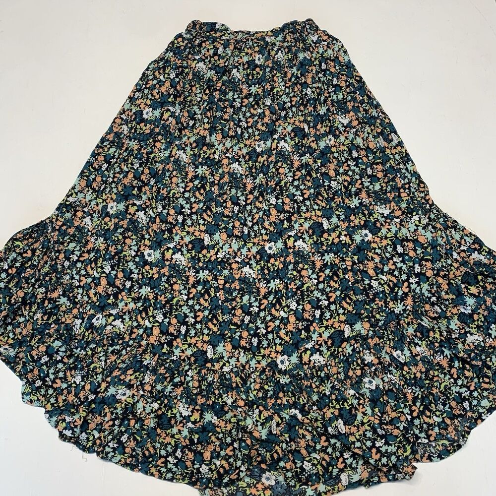 Free People Pretty Daze Floral Maxi Skirt 2 In One XS